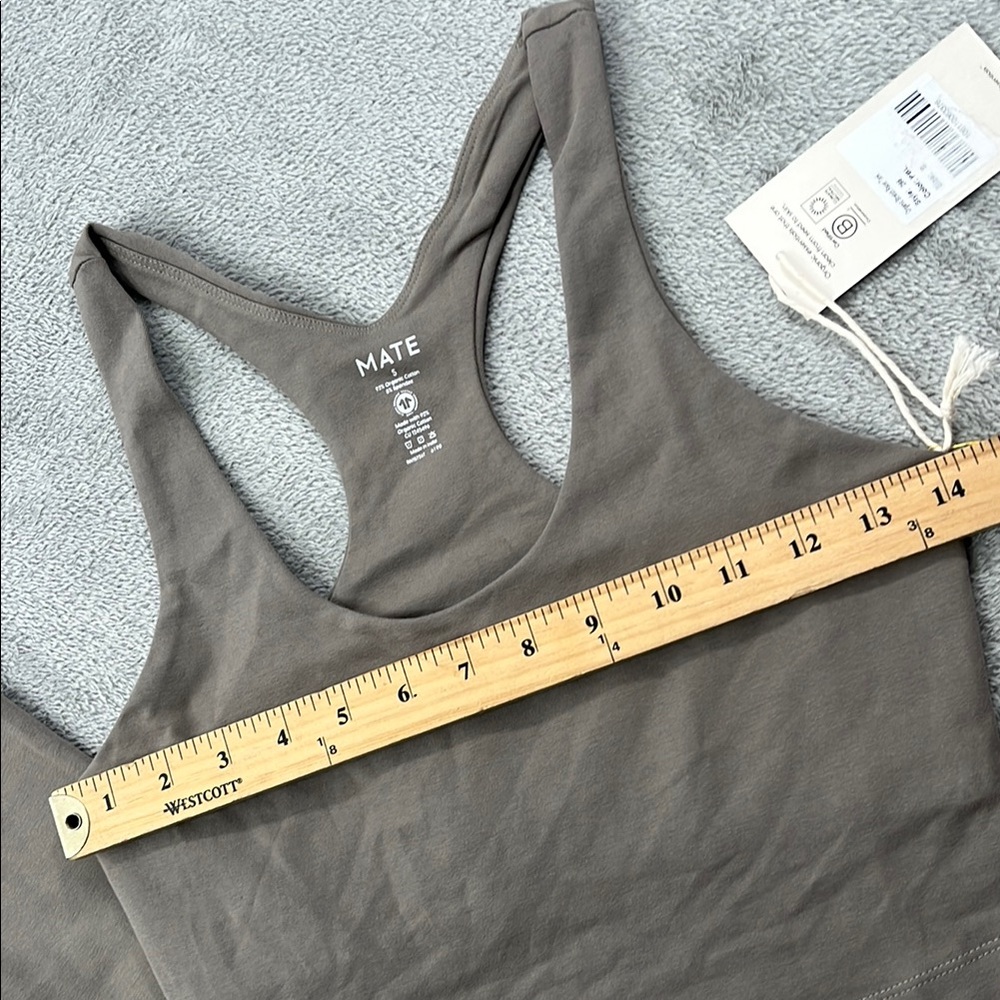 MATE the Label Women's Bike Shorts and Sports Bra Set in Taupe- read! - Picture 14 of 16